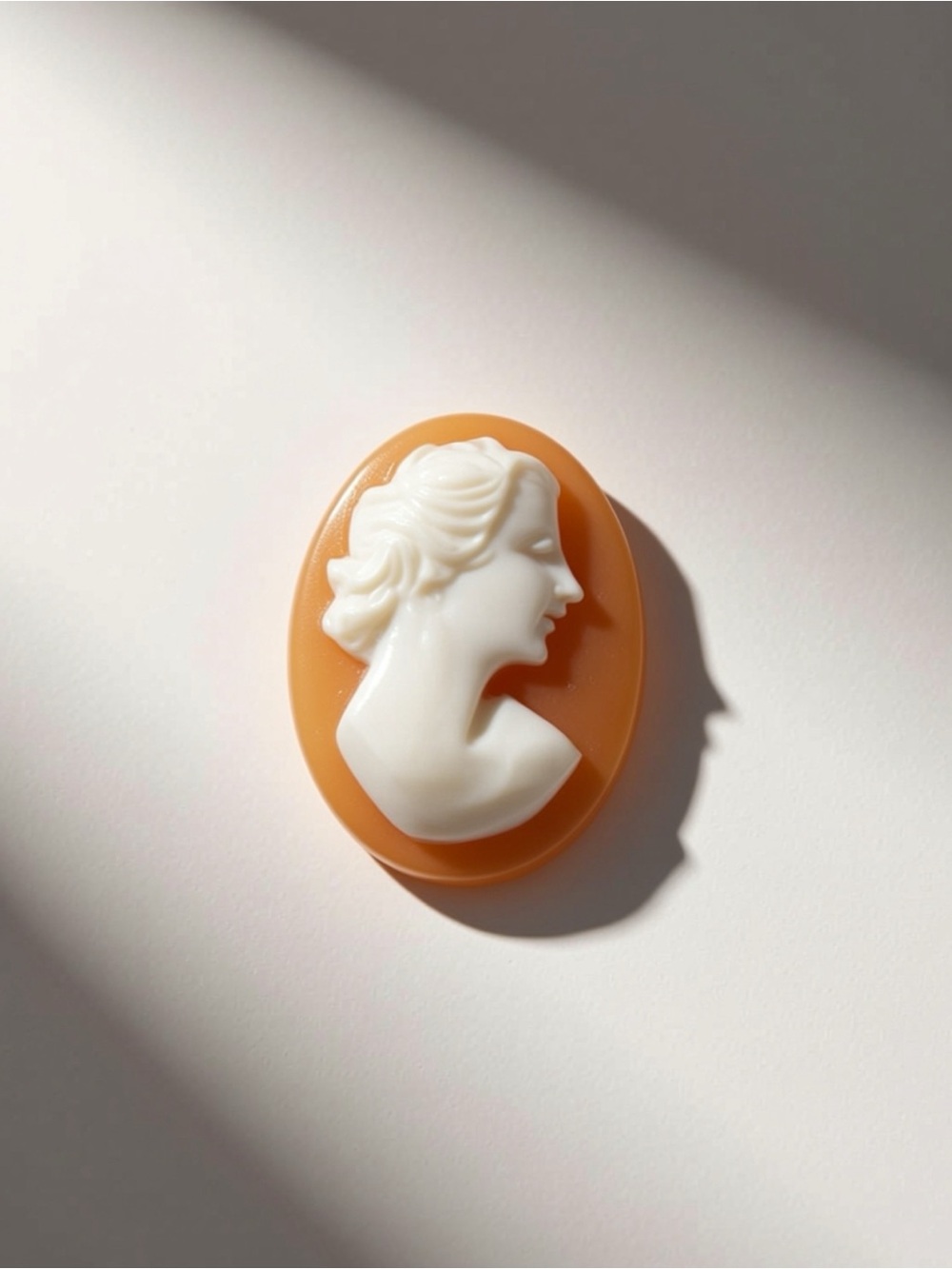 Vintage Italian Shell Cameo Cabochon - Hand-Carved
